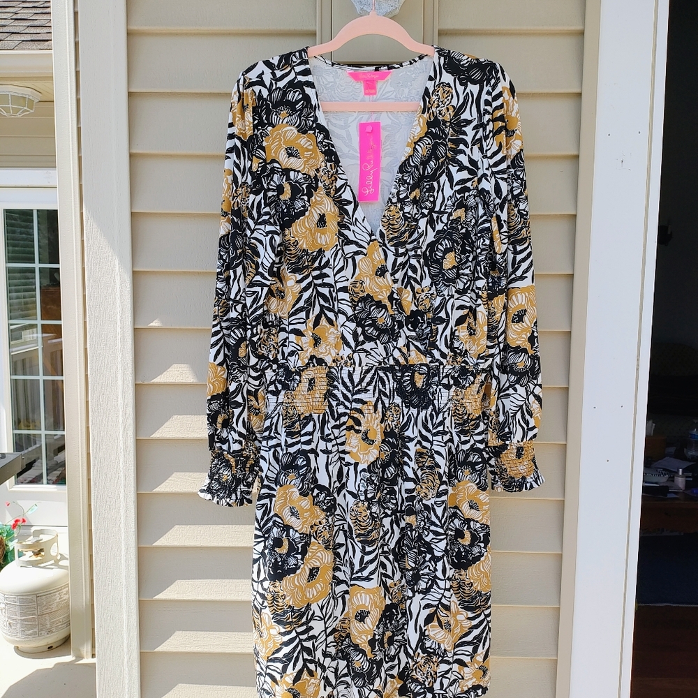 NWT Lilly Pulitzer Talley Long Sleeve Dress. Size Large